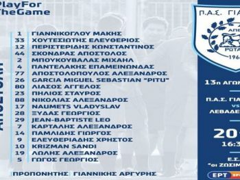 Η 20μελής αποστολή του ΠΑΣ για Λεβαδειακό