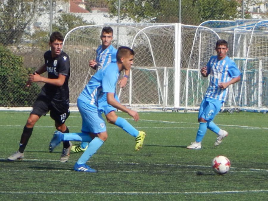 Ήττα 3-1 για την Κ 17 από τον ΠΑΟΚ