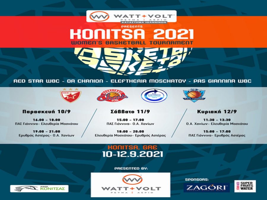 Προ των πυλών το WATT+VOLT Konitsa 2021 Women’s Basketball Tournament