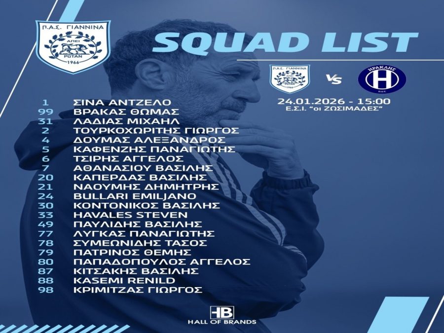 Με Κιτσάκη και Λαδιά η αποστολή του ΠΑΣ για Ηρακλή