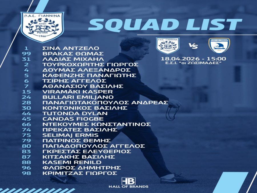 Με 24 παίκτες η αποστολή του ΠΑΣ για το ματς με Καβάλα 